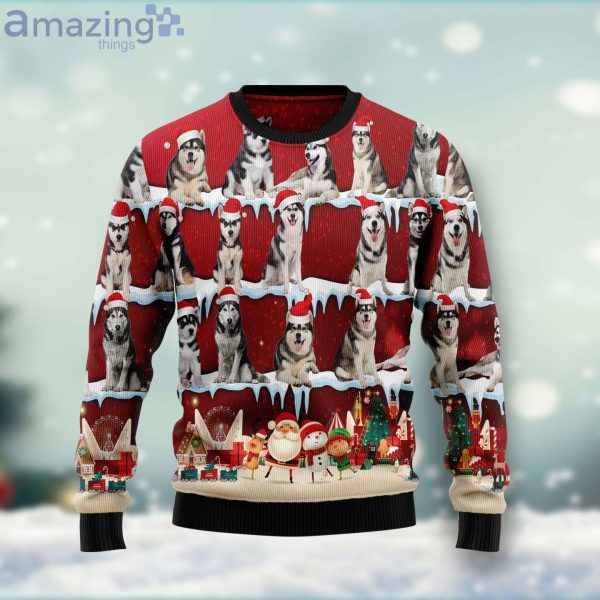 Golden Retriever Cute Dog All Over Print Ugly Christmas Sweater Product Photo 1