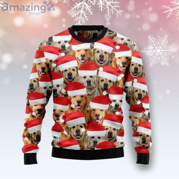 Golden Retriever Group Awesome All Over Print Ugly Christmas Sweater Product Photo 1