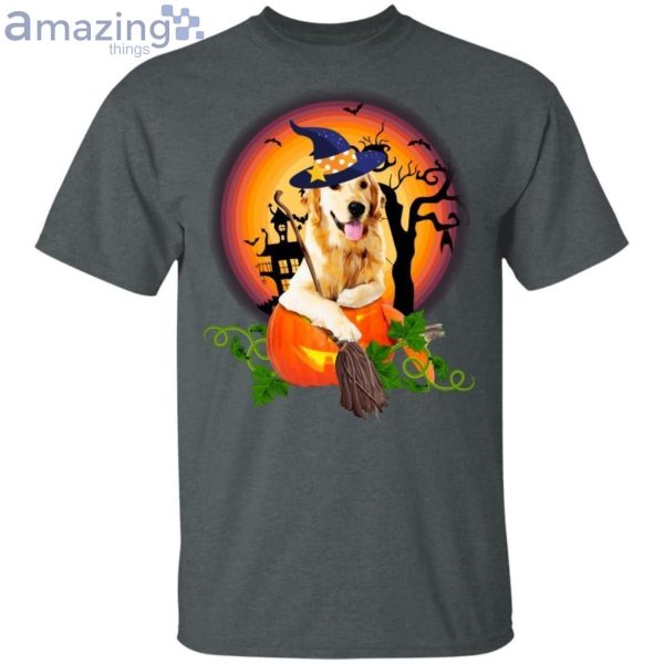 Golden Retriever In The Pumpkin Halloween T-Shirt Product Photo 2