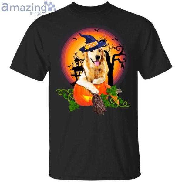 Golden Retriever In The Pumpkin Halloween T-Shirt Product Photo 1