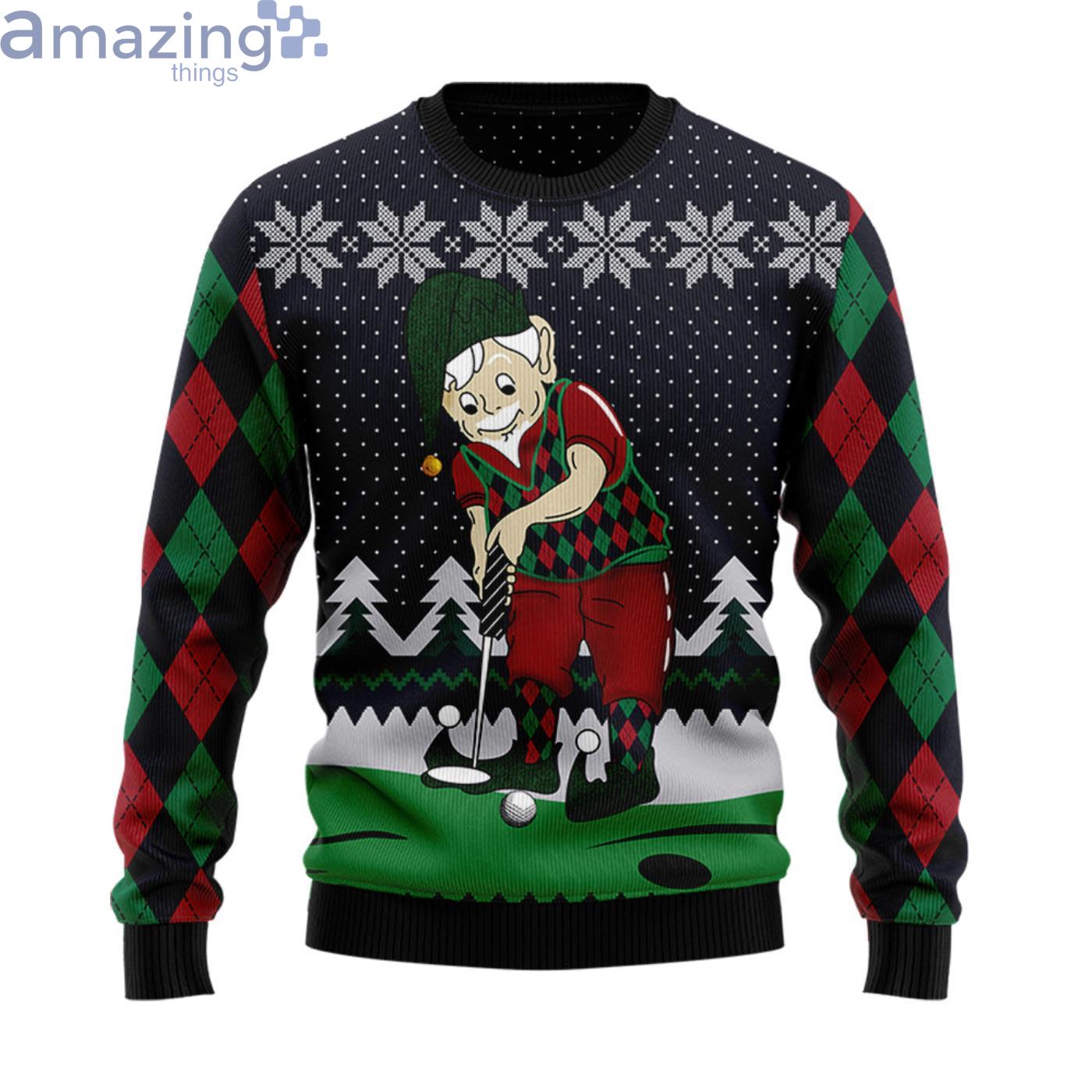 Golf Lover Christmas Ugly Sweater Product Photo 1