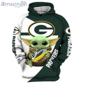 Green Bay Packers Nfl Baby Yoda Star Wars 3D Full Printing Hoodie Zip 