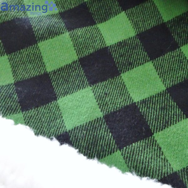Green Buffalo Check Grinch Green Christmas Santa Hat For Adult And Child Product Photo 3