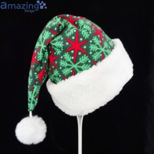 Green Snowflake Pattern Christmas Santa Hat For Adult And Child image Green Snowflake Pattern Christmas Santa Hat For Adult And Child Product Photo 3
