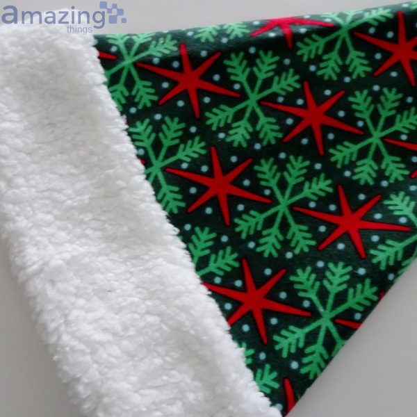 Green Snowflake Pattern Christmas Santa Hat For Adult And Child Product Photo 5