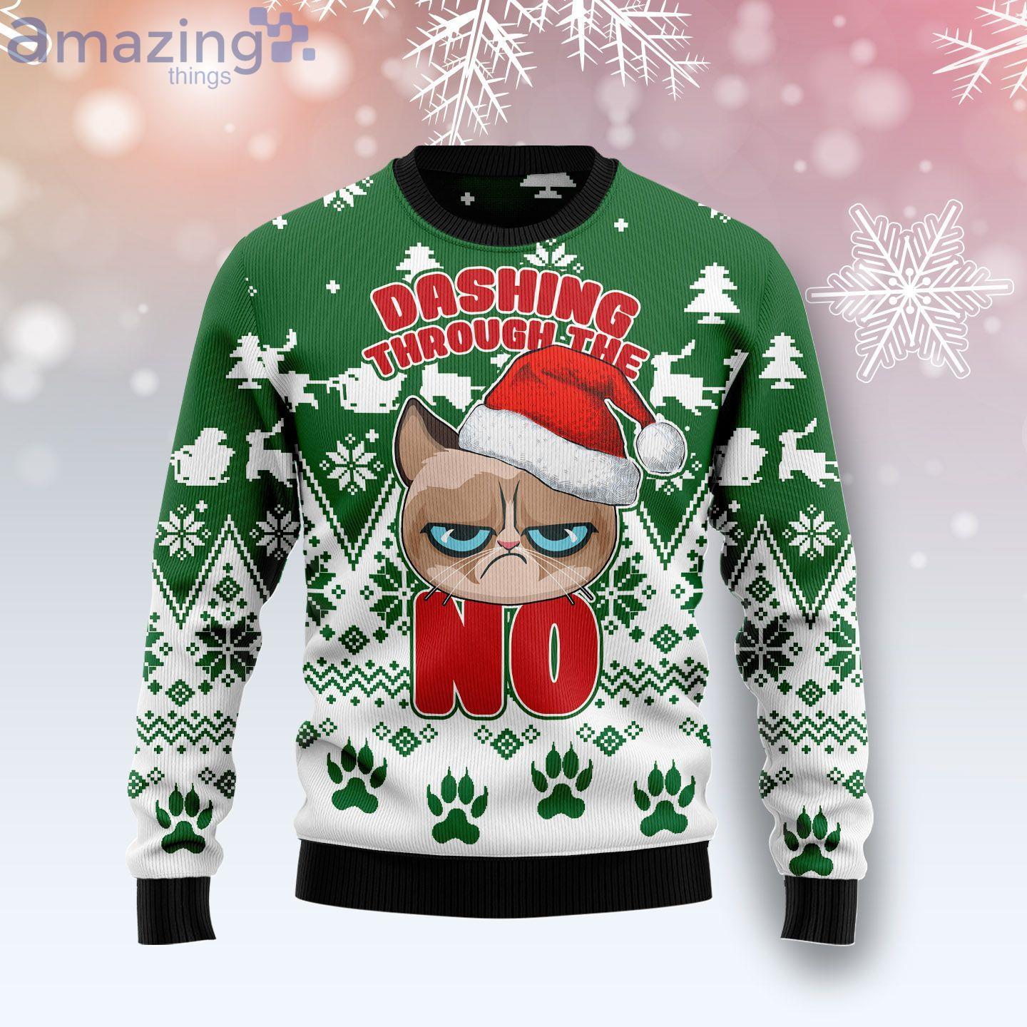 Grumpy Cat Dashing Through Ugly Christmas Sweater image Grumpy Cat Dashing Through Ugly Christmas Sweater Product Photo 1 Product photo 1