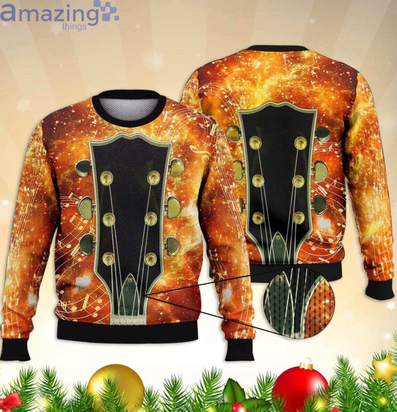 Guitar Light Music Note All Over Printed For Guitar Lovers 3D Sweater Product Photo 1