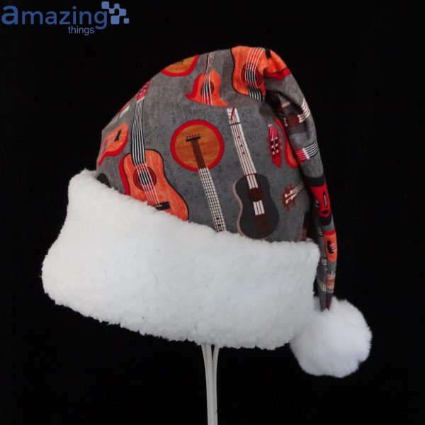 Guitar Music Lover's Christmas Santa Hat For Adult And Child Product Photo 5