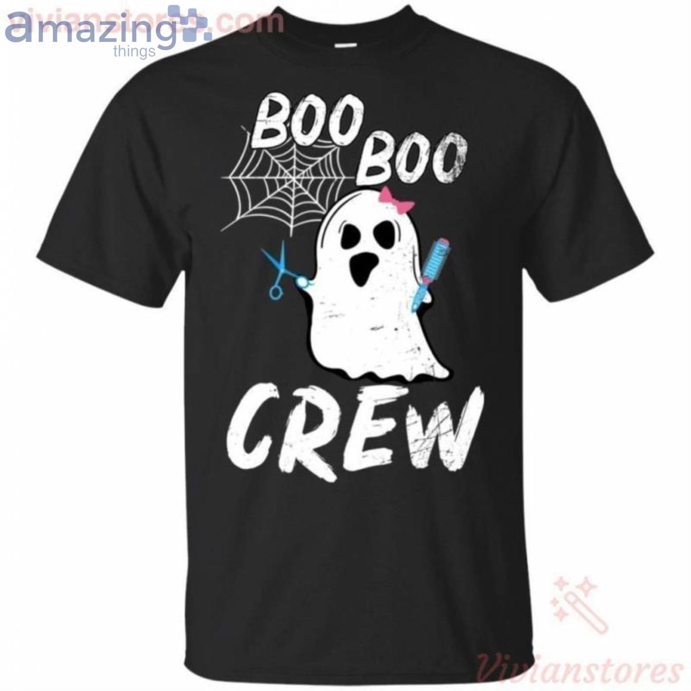 Hairdresser Ghost Boo Boo Crew Halloween T-Shirt Product Photo 1
