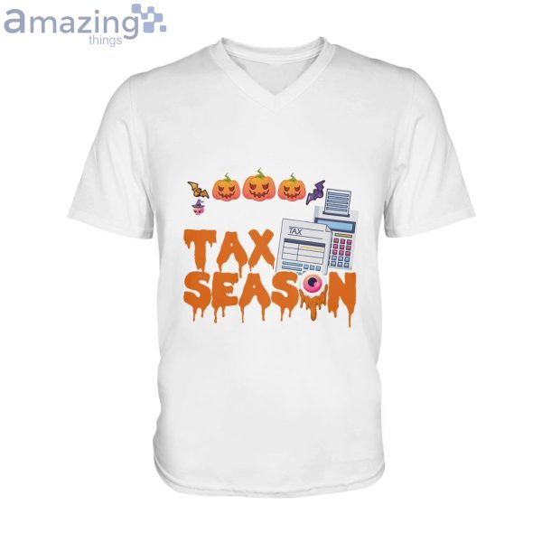 Halloween Accountant Tax Season Men V-Neck T-Shirt Product Photo 2