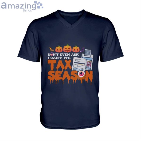 Halloween Accountant Tax Season Men V-Neck T-Shirt Product Photo 3