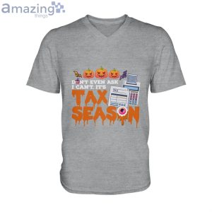 Halloween Accountant Tax Season Men V-Neck T-Shirt Product Photo 4
