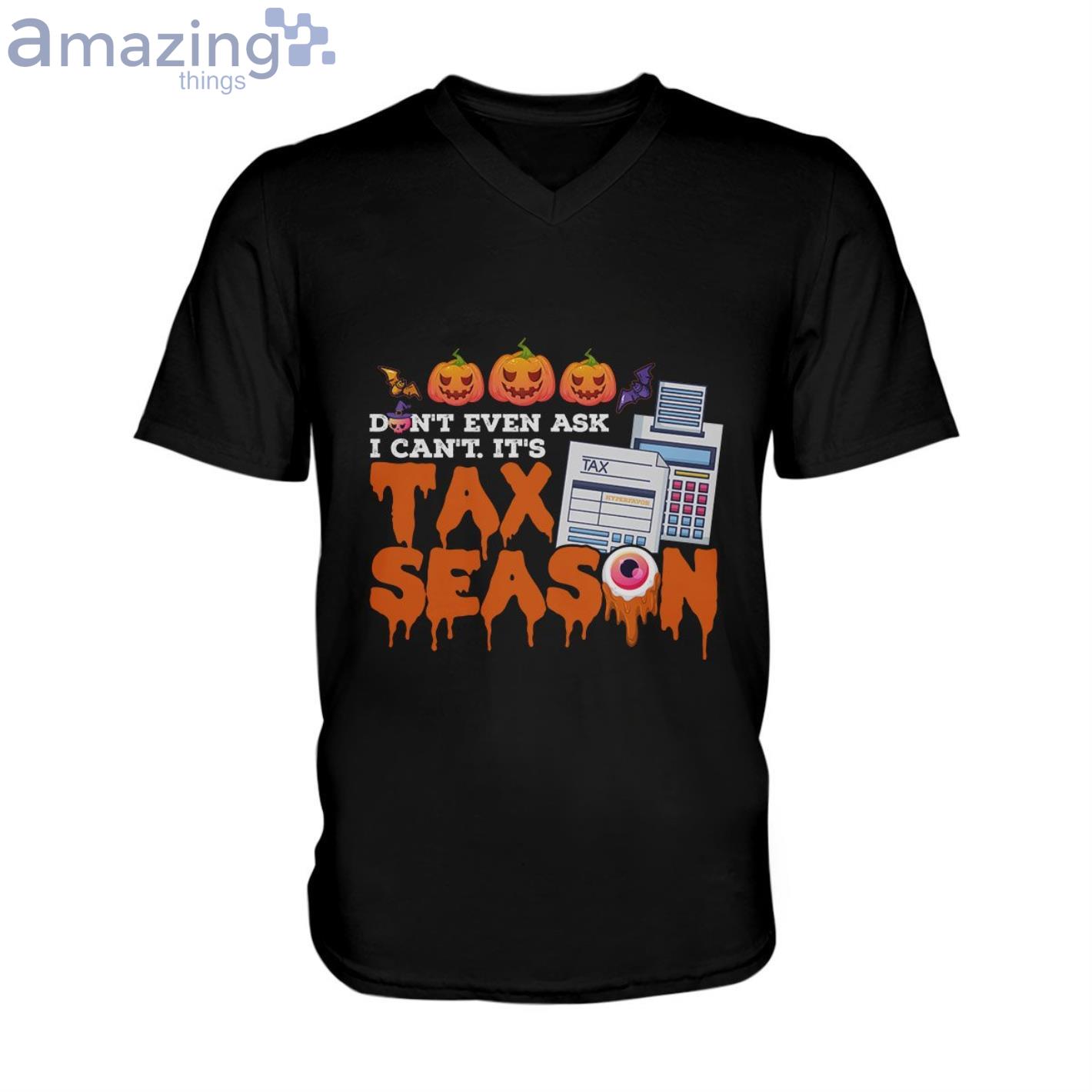 Halloween Accountant Tax Season Men V-Neck T-Shirt Product Photo 1