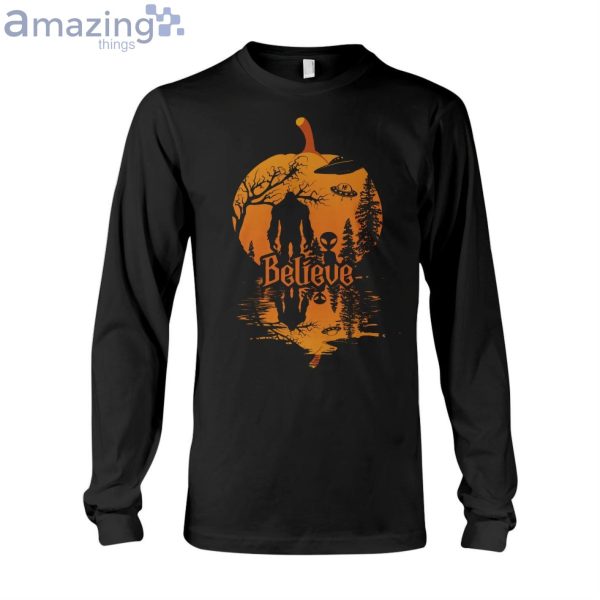 Halloween Believe Bf Alien Long Sleeve T-Shirt Product Photo 1