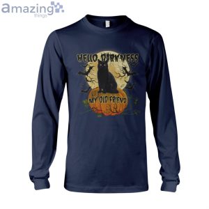 Halloween Black Cat Long Sleeve T-Shirt Product Photo 2