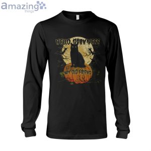 Halloween Black Cat Long Sleeve T-Shirt Product Photo 1