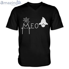 Halloween Cat Meow Men V-Neck T-Shirt Product Photo 3 Product photo 2