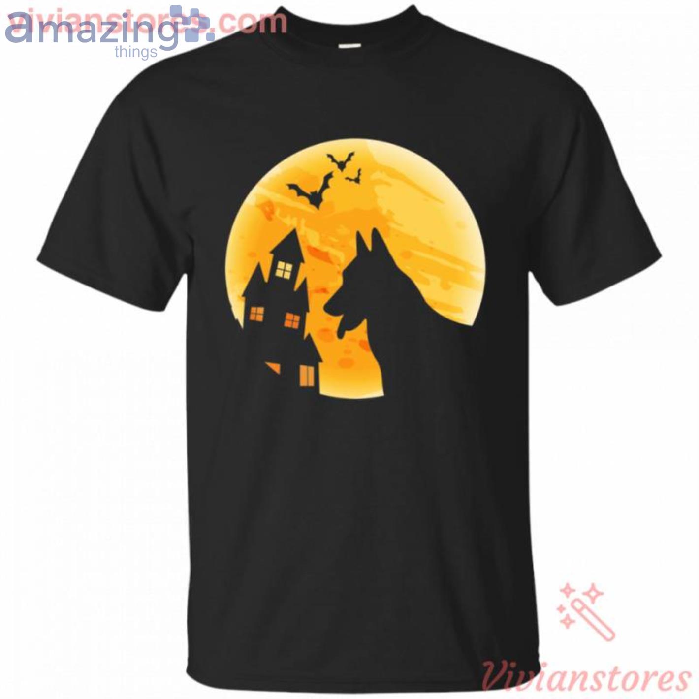 Halloween Moon Night Dog Lover Funny T-Shirt Product Photo 1