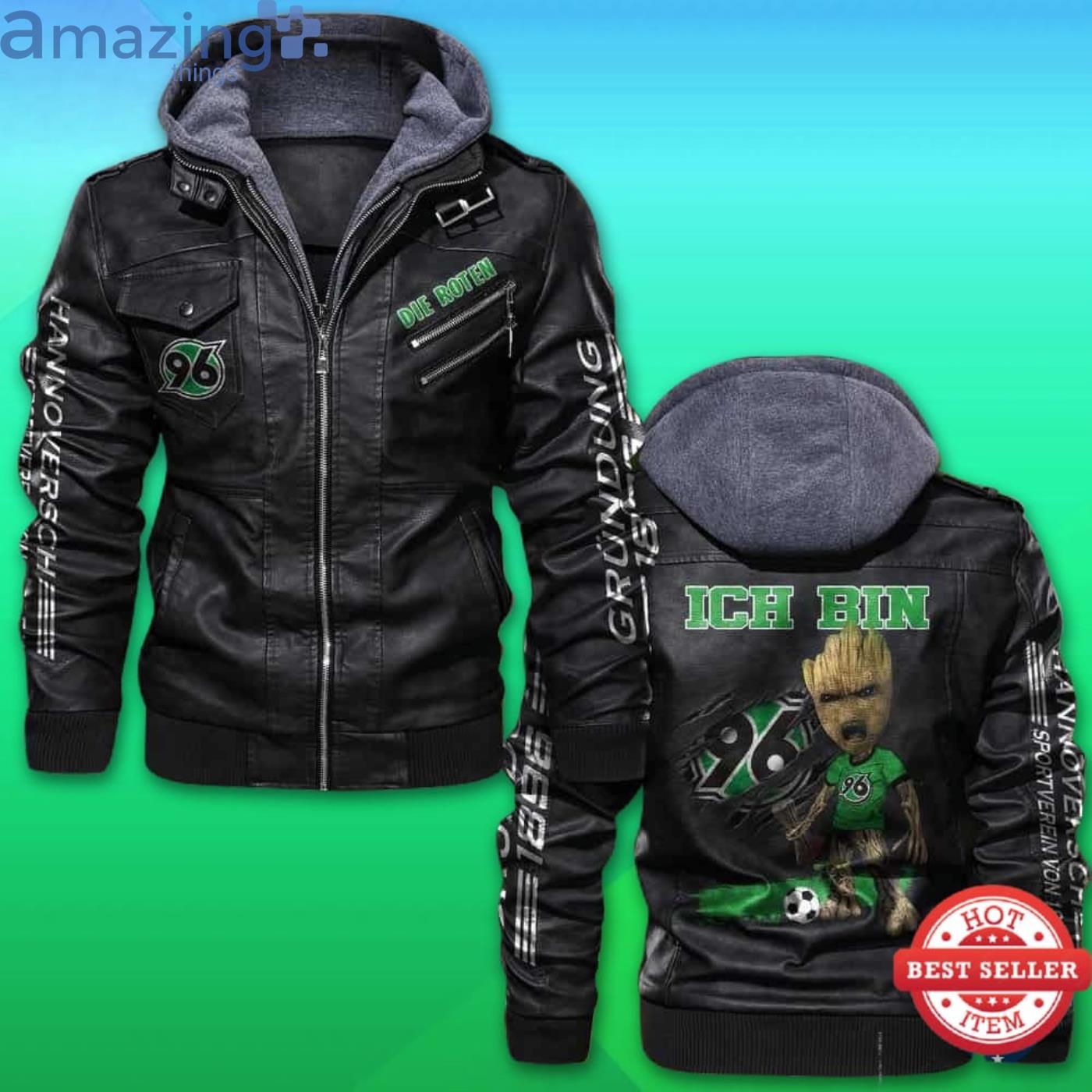 Hannover 96 FC Hooded 2D Trending Leather Jacket Product Photo 1