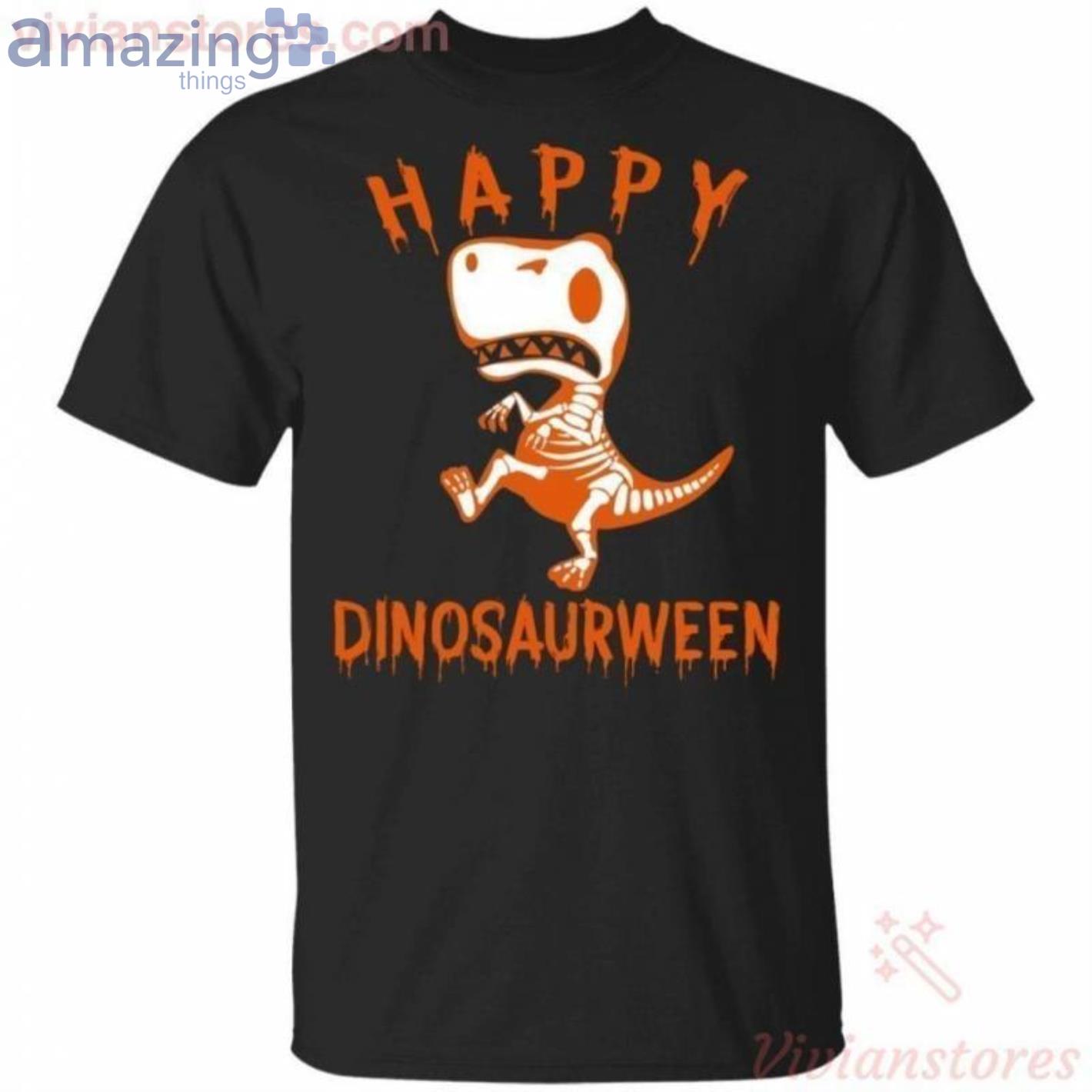 Happy Dinosaurween Dinosaur Halloween Funny T-Shirt Product Photo 1
