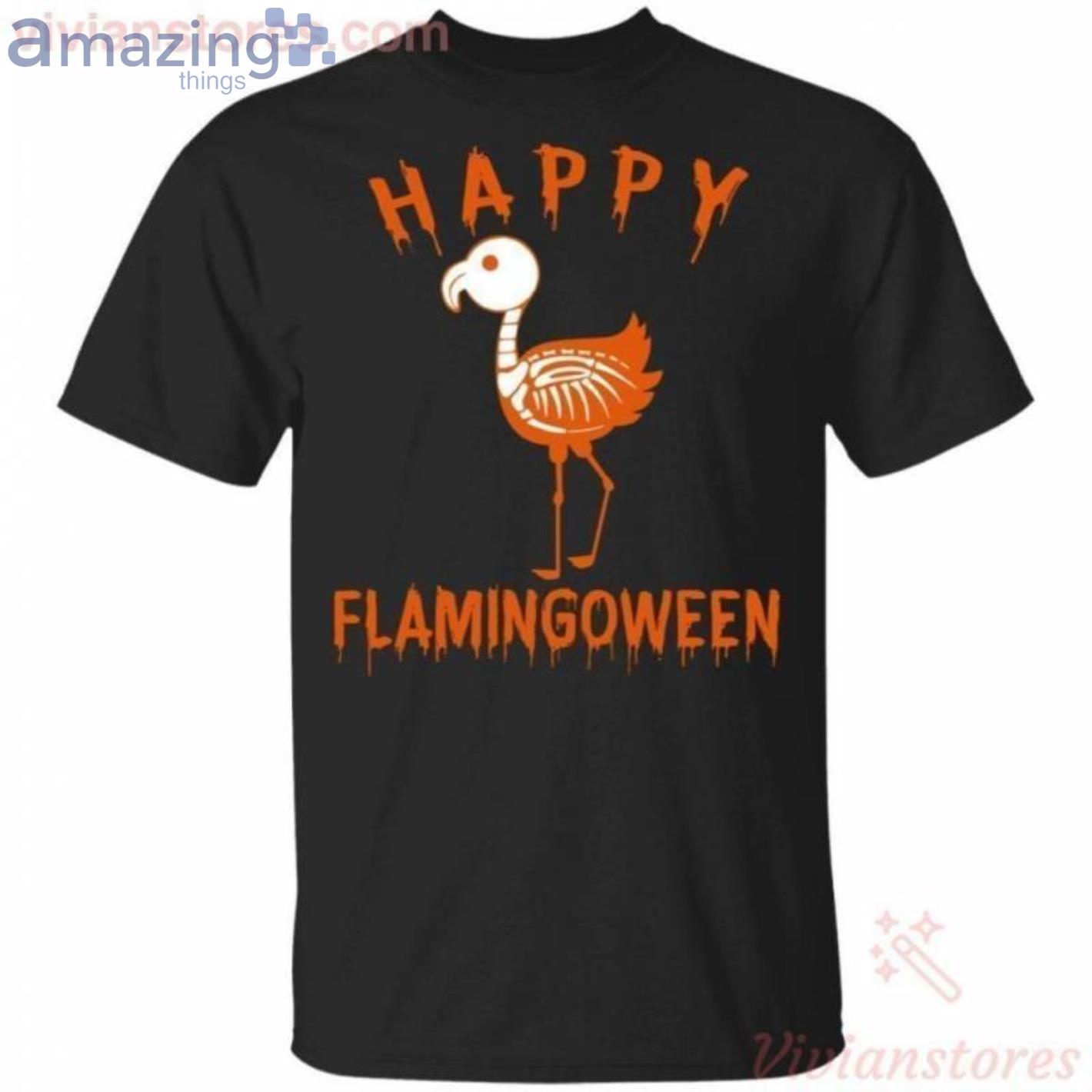 Happy Flamingoween Flamingo Halloween Funny T-Shirt Product Photo 1