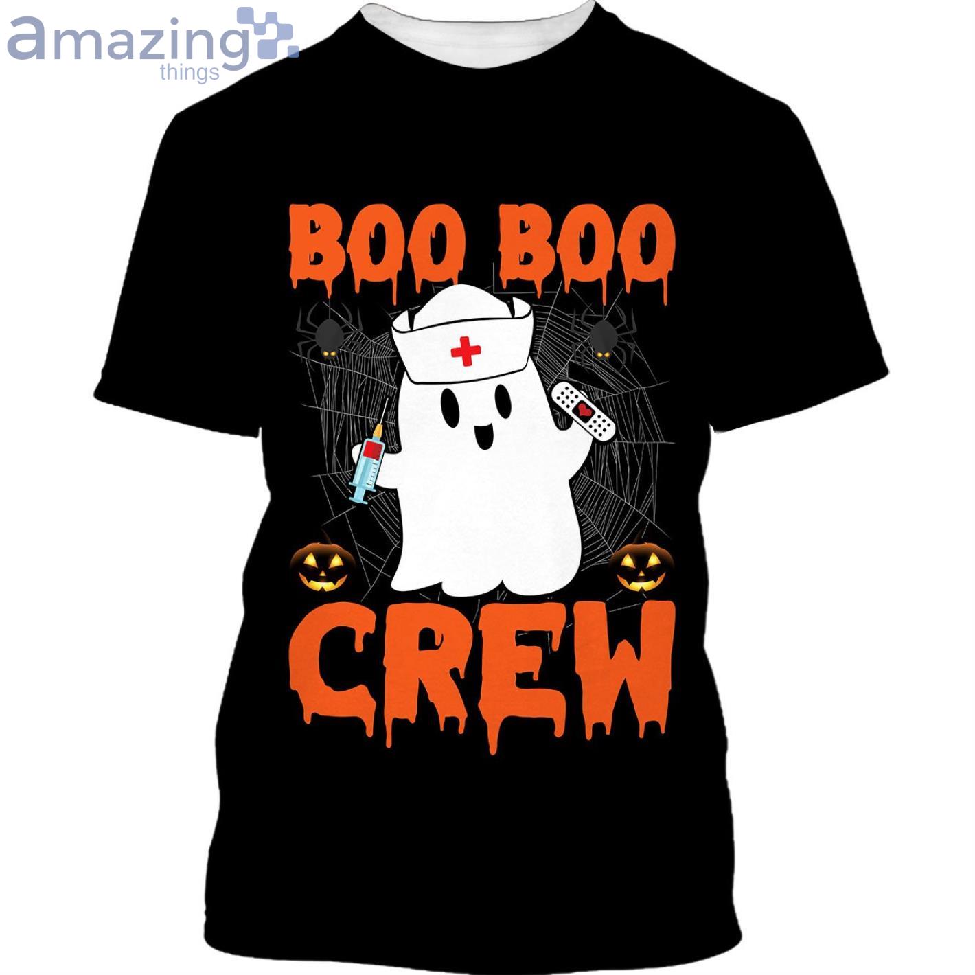 Happy Halloween Boo Boo Crew Ghost Nures T-Shirt Product Photo 1