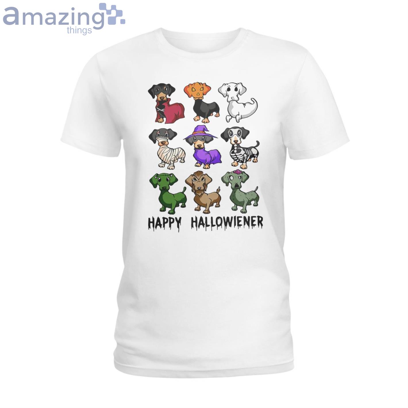 Happy Halloween Funny Dachshund Dog T-Shirt Long Sleeve Tee Product Photo 1