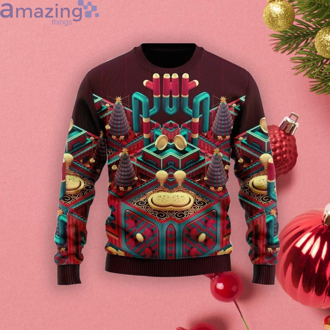 Happy Holidays Christmas Gift Ugly Christmas Sweater Product Photo 1
