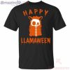 Happy Llamaween Funny Llama Halloween T-Shirt