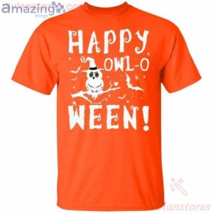 Happy Owl O Ween Funny Owl Halloween T Shirt image Happy Owl-O-Ween-Funny Owl Halloween T-Shirt Product Photo 2