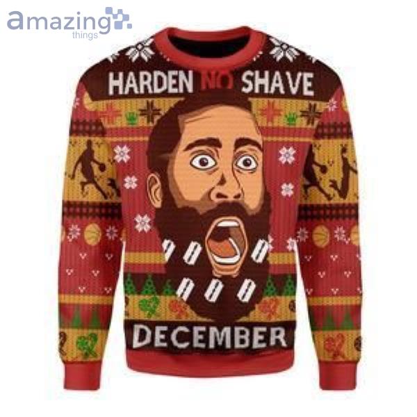 Harden No Shave December Ugly Christmas Sweater image Harden No Shave December Ugly Christmas Sweater Product Photo 1 Product photo 1