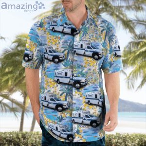 Harford County Maryland Ems Tropical Yellow Flower Hawaiian Shirt image Harford County Maryland Ems Tropical Yellow Flower Hawaiian Shirt Product Photo 4