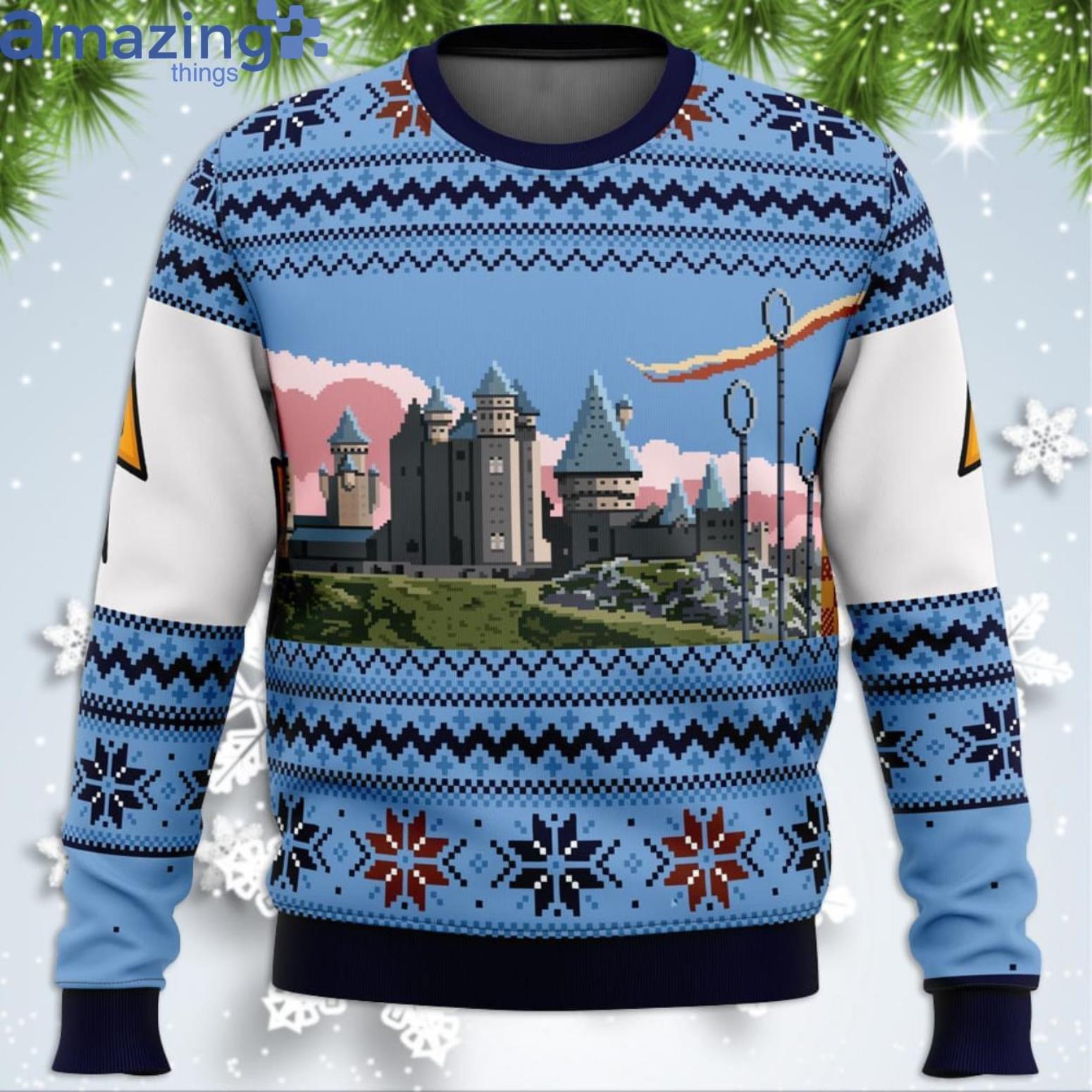 Harry Potter Retro Hogwarts Funny Christmas Gift Ugly Christmas Sweater Product Photo 1