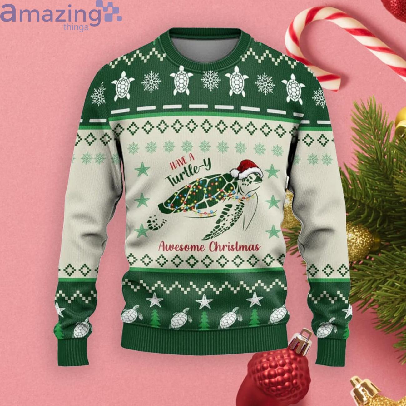 Have A Turtle-y Awesome Christmas Gift Ugly Christmas Sweater Product Photo 1 Have A Turtle-y Awesome Christmas Gift Ugly Christmas Sweater Product Photo 1