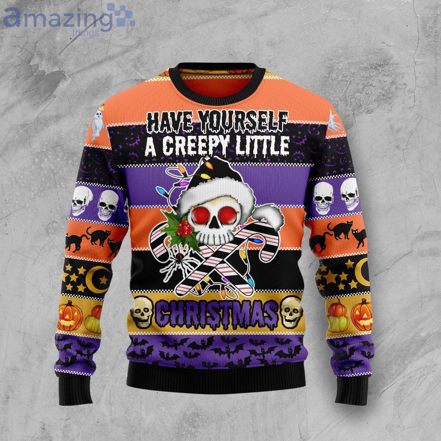 Have Yourself A Creepy Little Skull Creepy Christmas Ugly Christmas Sweater image Have Yourself A Creepy Little Skull Creepy Christmas Ugly Christmas Sweater Product Photo 1 Product photo 1