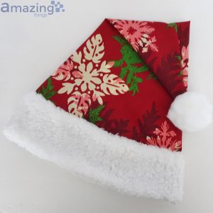 Hawaiian Snowflake Christmas Santa Hat For Adult And Child Product Photo 2