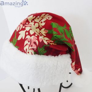 Hawaiian Snowflake Christmas Santa Hat For Adult And Child Product Photo 4