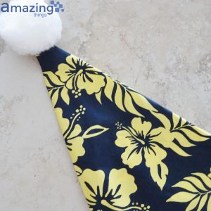 Hawaiian Tropical Leaves And Flowers Christmas Santa Hat For Adult And Child image Hawaiian Tropical Leaves And Flowers Christmas Santa Hat For Adult And Child Product Photo 3