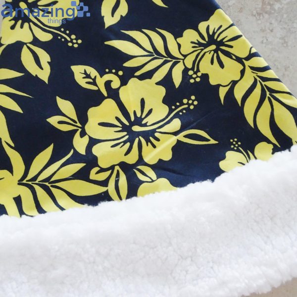 Hawaiian Tropical Leaves And Flowers Christmas Santa Hat For Adult And Child Product Photo 4