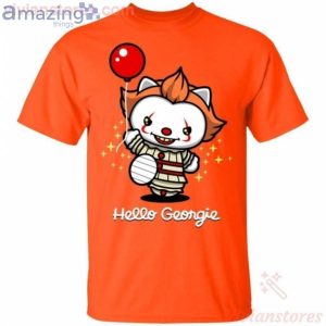 Hello Georgie Pennywise It Movie Mashed Up With Hello Kitty Funny T-Shirt Product Photo 2