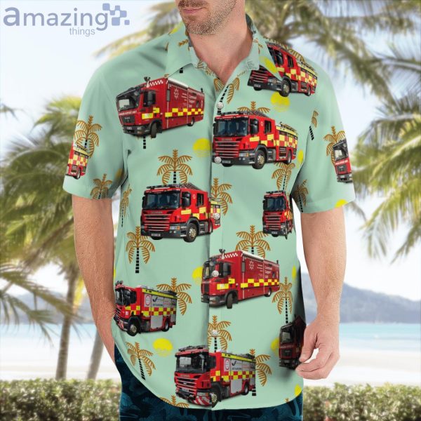 Hertfordshire England United Kingdom Hertfordshire Fire And Rescue Service Hawaiian Shirt Product Photo 3