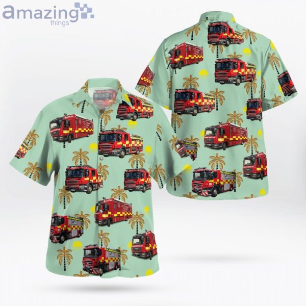 Hertfordshire England United Kingdom Hertfordshire Fire And Rescue Service Hawaiian Shirt Product Photo 1