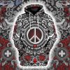 Hippie Make Love Not War 3D All Over Print Hoodie