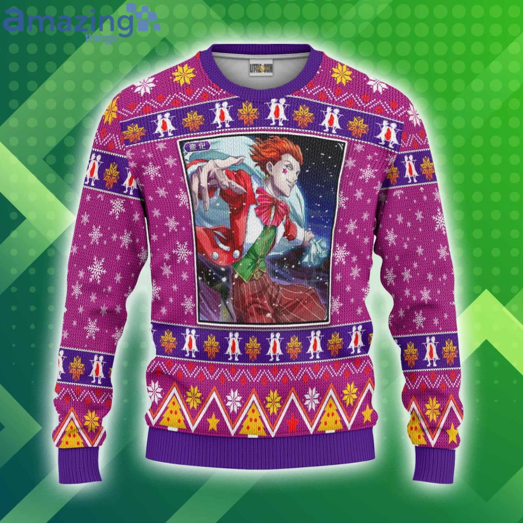 Hisoka Morow Custom Hunter X Hunter Christmas Ugly Sweater Anime 3D Sweater image Hisoka Morow Custom Hunter X Hunter Christmas Ugly Sweater Anime 3D Sweater Product Photo 1 Product photo 1