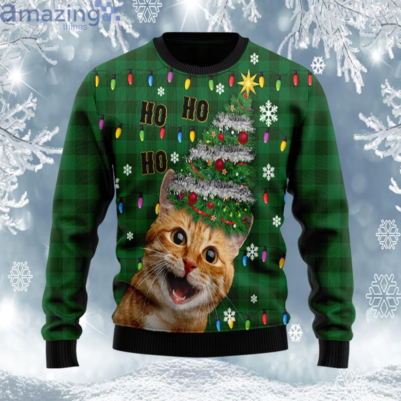 christmas cat ugly sweater