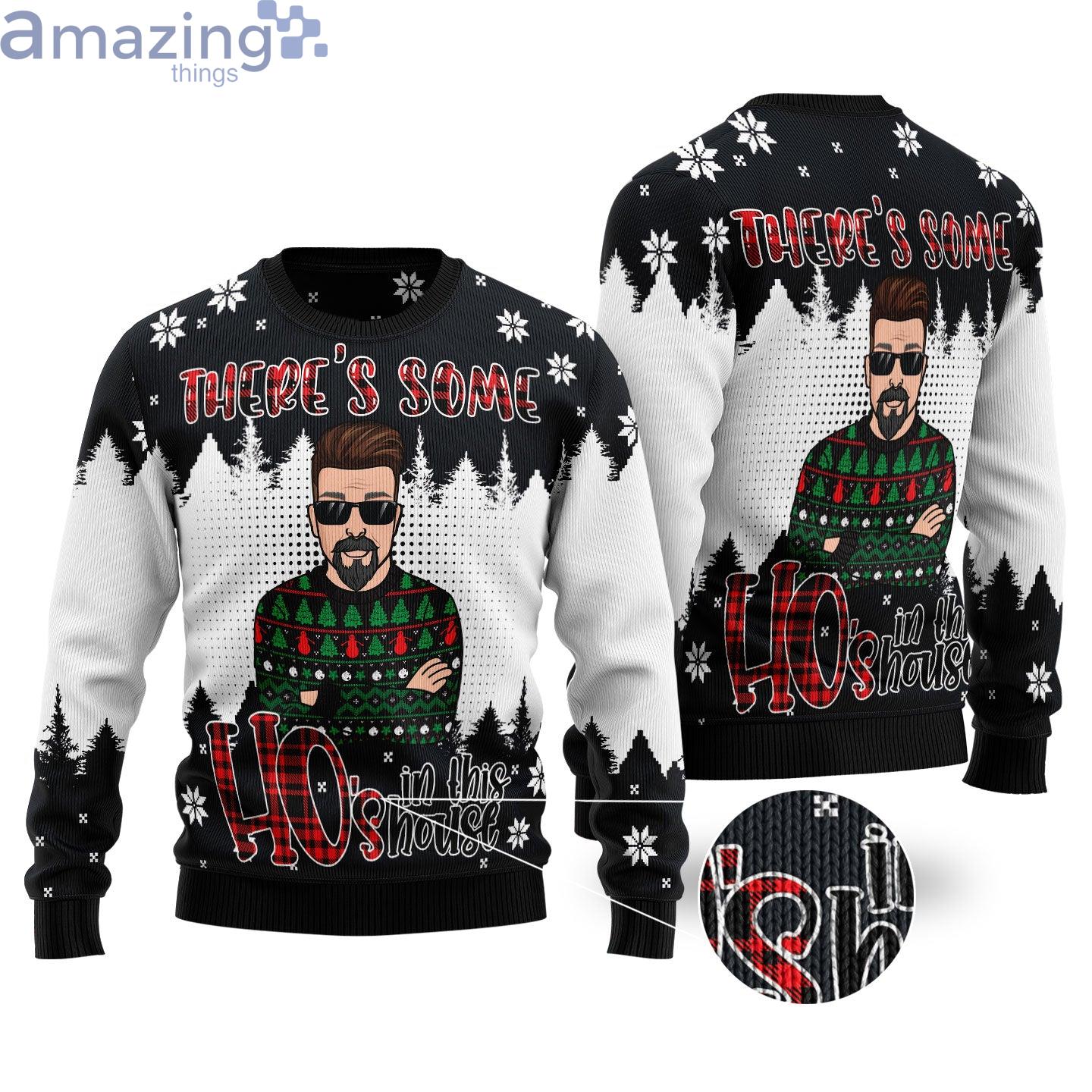 Ho Ho Ho Christmas House Christmas Ugly Sweater image Ho Ho Ho Christmas House Christmas Ugly Sweater Product Photo 3