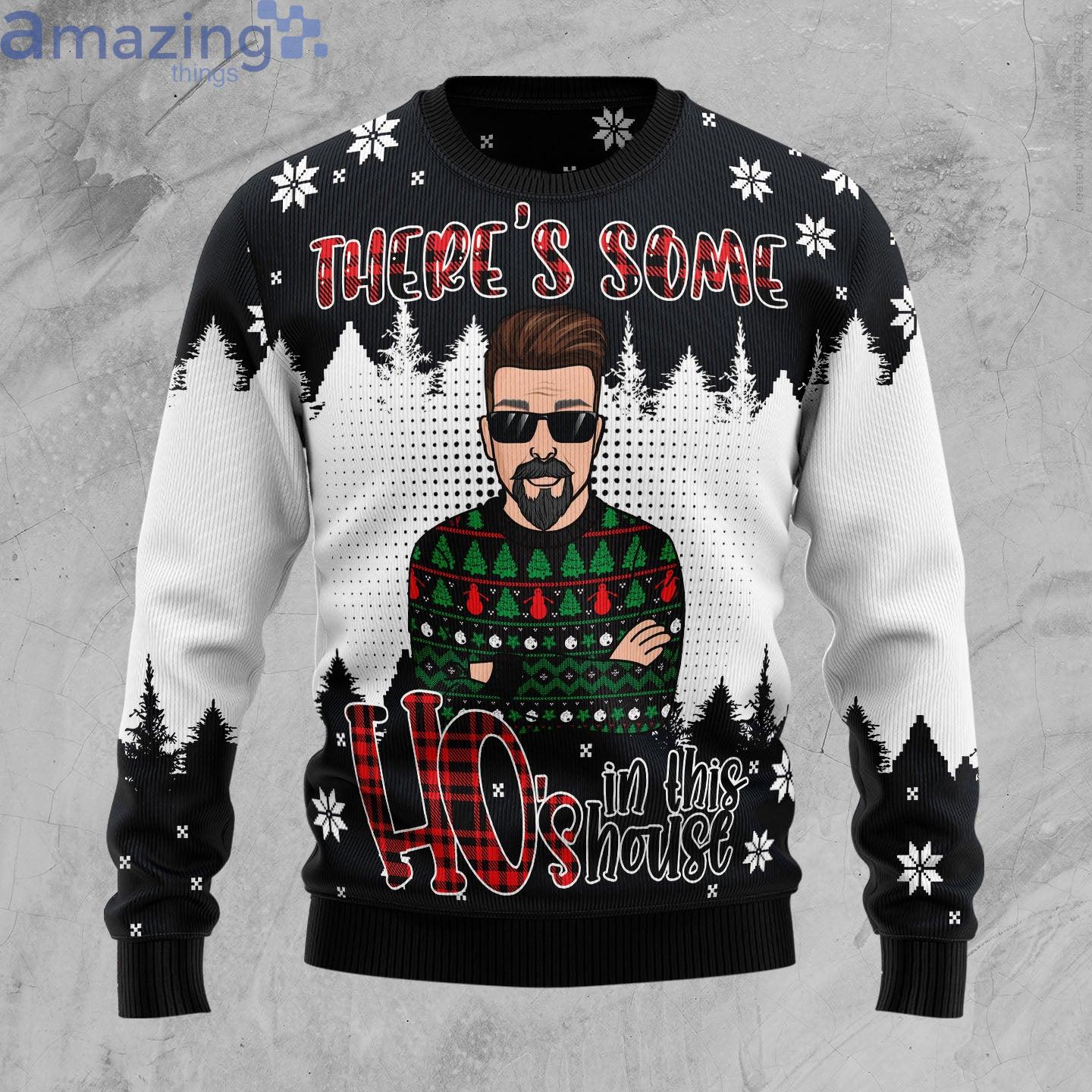Ho Ho Ho Christmas House Christmas Ugly Sweater image Ho Ho Ho Christmas House Christmas Ugly Sweater Product Photo 4