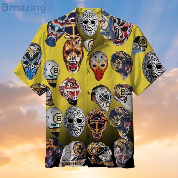 Hockey Goalie Mask Unisex Fans Gift Logo Sport Lover Hawaiian Shirt Product Photo 1