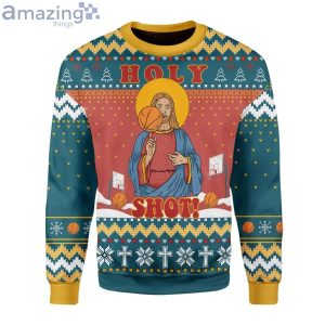 Holy Shot Funny Christmas Ugly Sweater Product Photo 1