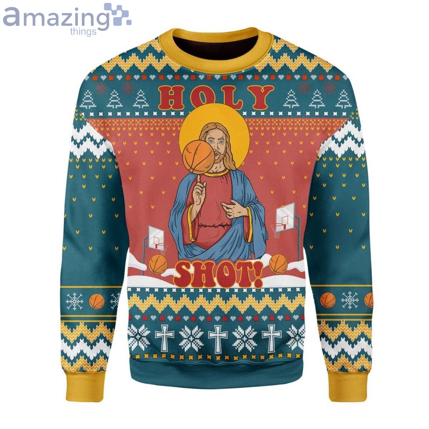 Holy Shot Funny Christmas Ugly Sweater image Holy Shot Funny Christmas Ugly Sweater Product Photo 1